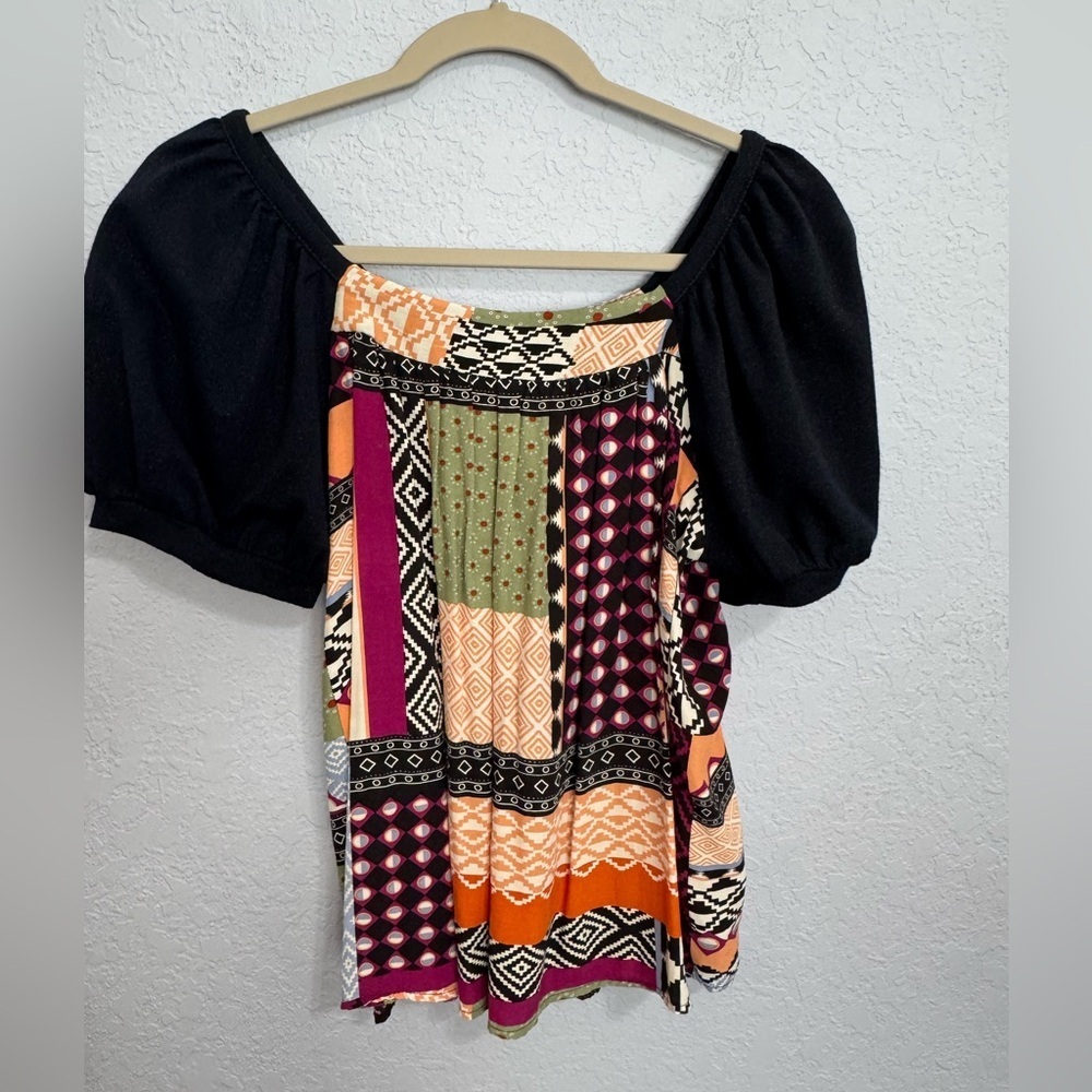 Maeve By Anthropologie Catania Patchwork XS Top